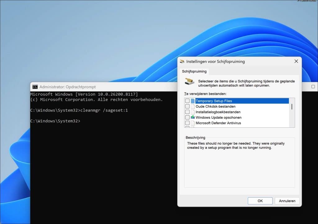 Windows opschonen zonder externe tools