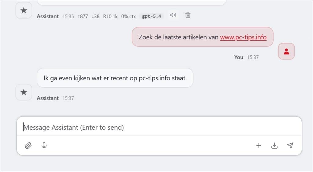 resultaten met openclaw