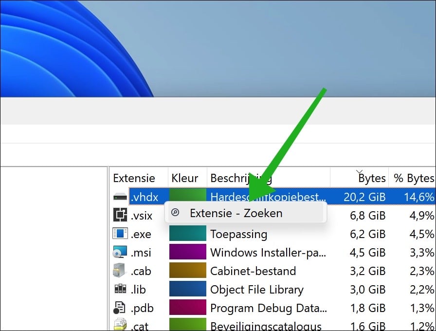 Extensie zoeken