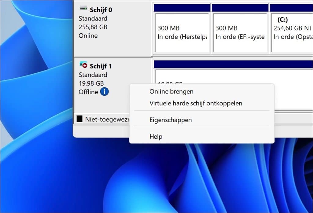 Externe schijf online brengen