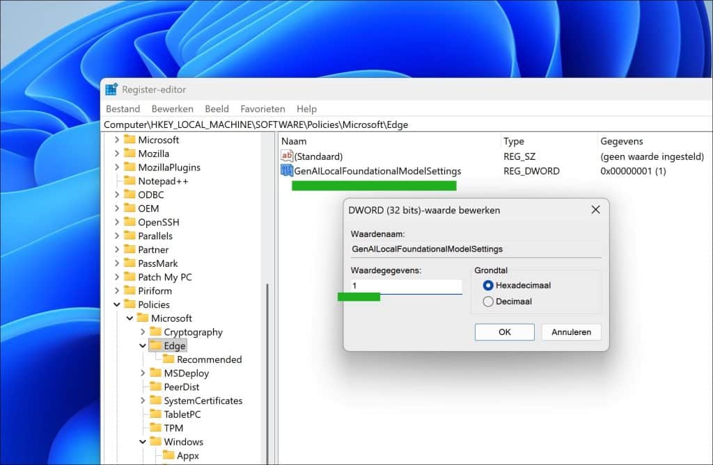 GenAILocalFoundationalModelSettings