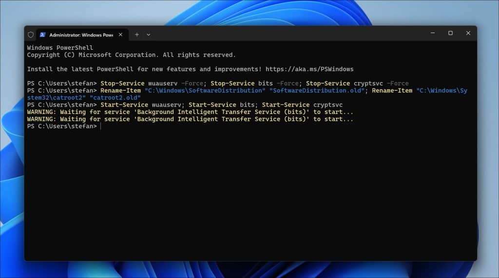 Windows Update-cache legen