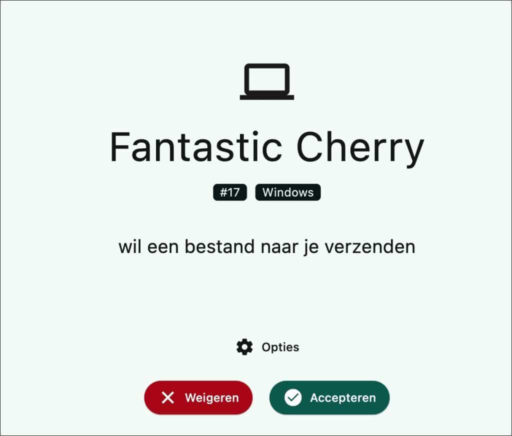 apparaat dat gaat ontvangen melding