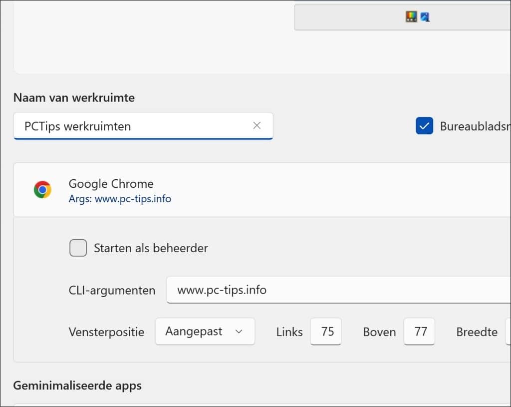Apps direct met een bestand of website openen