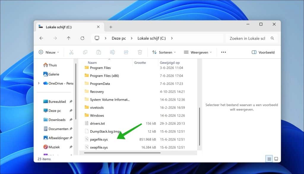 Beschermde systeembestanden tonen via het register in Windows 11