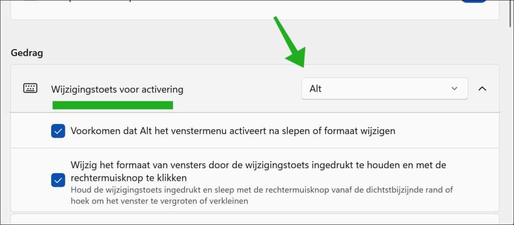 Functietoets wijzigen