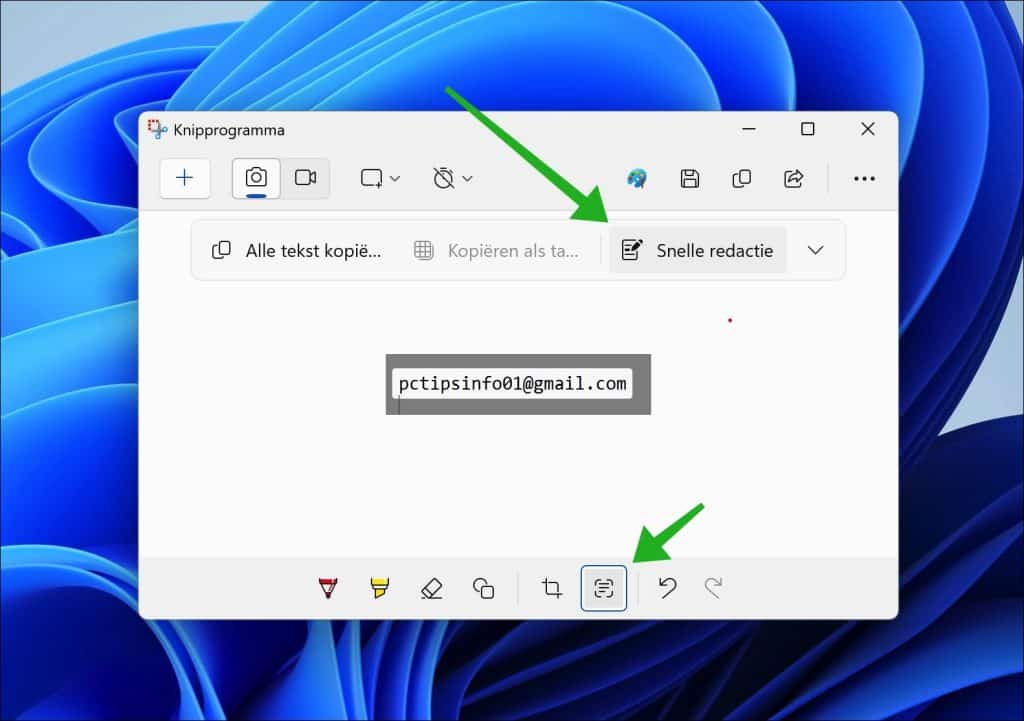 Gevoelige informatie zwartmaken met knipprogramma