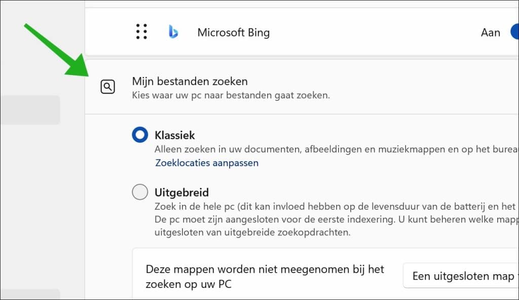 Mijn bestanden zoeken