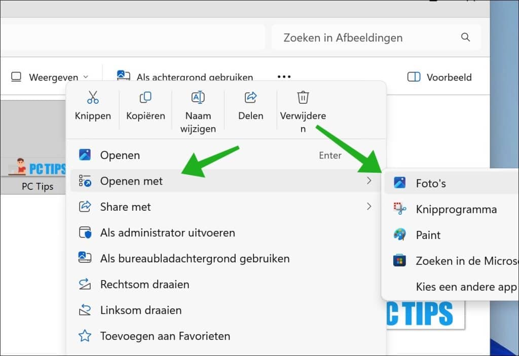 Openen met fotos