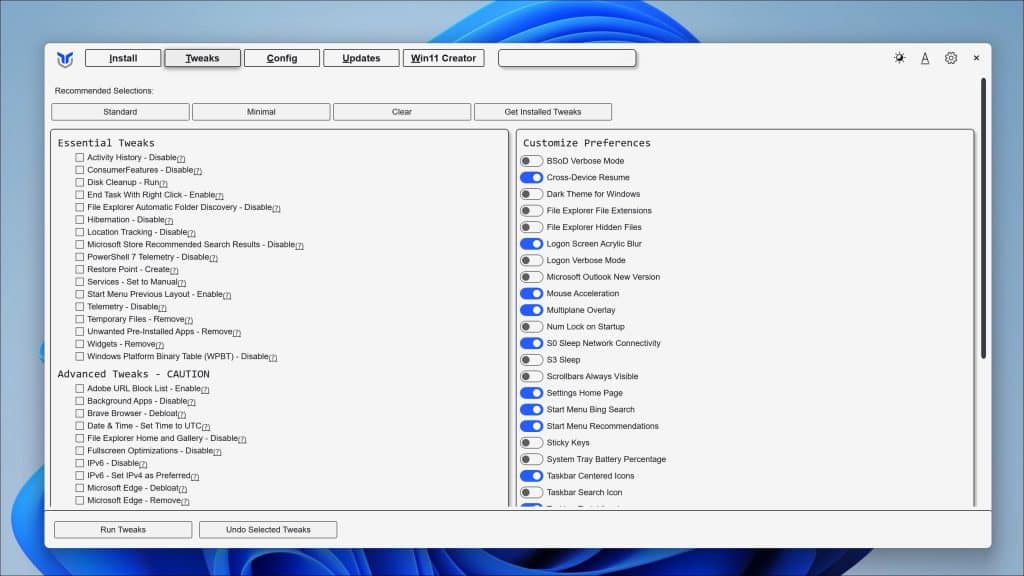 Tweaks
