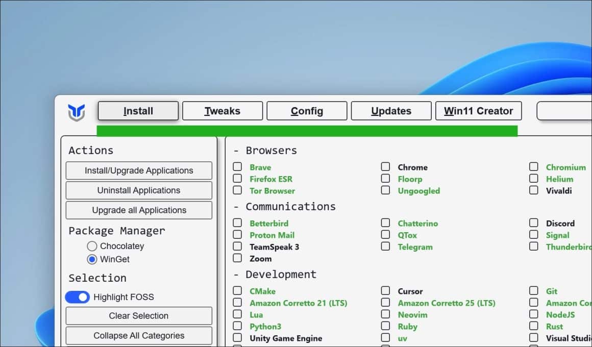 Chris Titus Tech's Windows Utility gebruiken in Windows 11