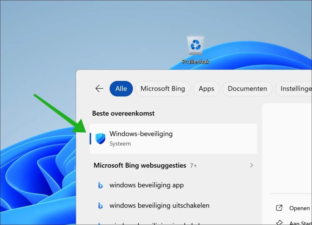 windows-beveiliging openen