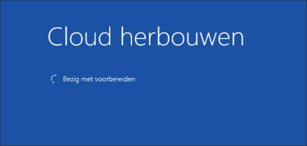 Cloud herbouwen voorbereiden