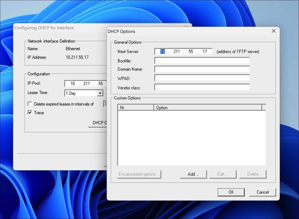 DHCP Options
