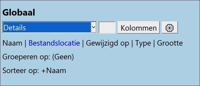 WinSetView Globaal