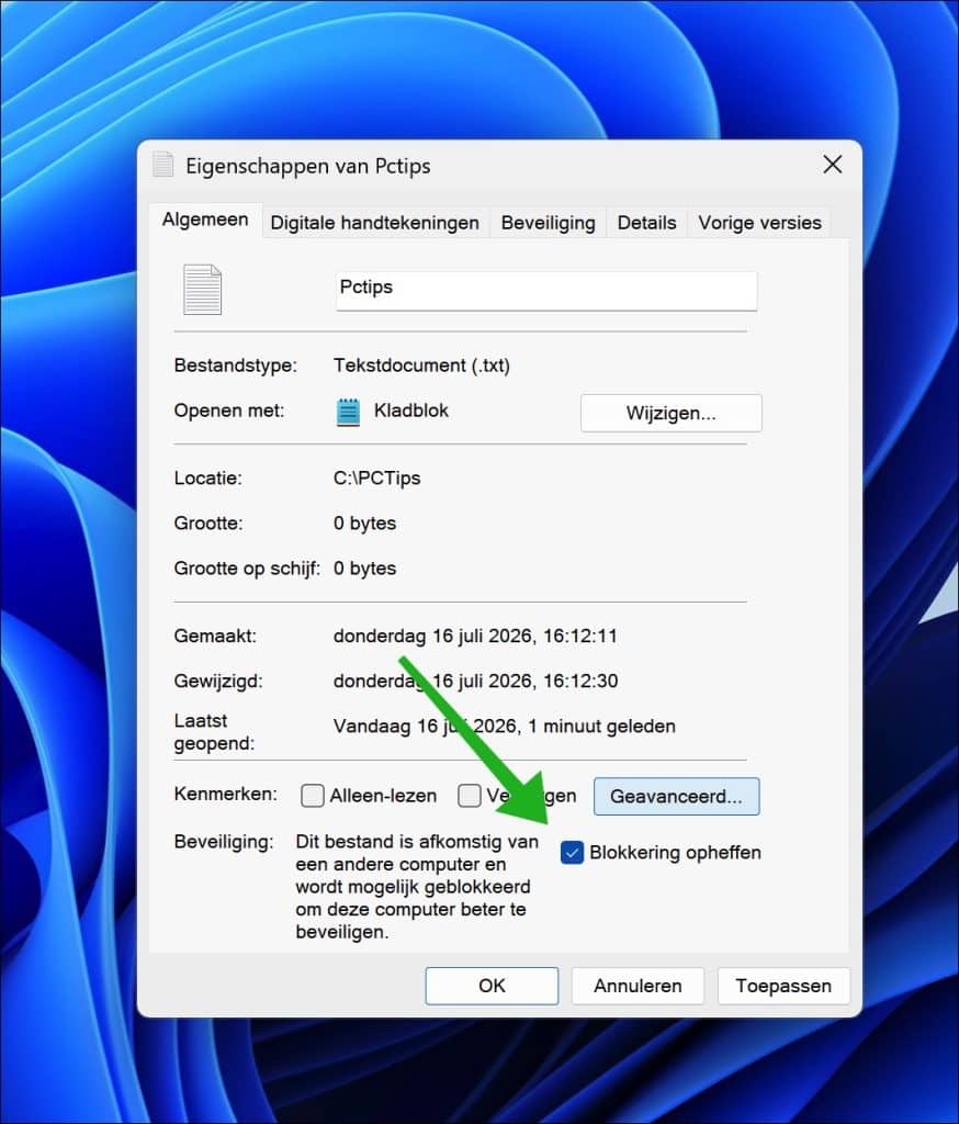 Geblokkeerde downloads deblokkeren in Windows 11