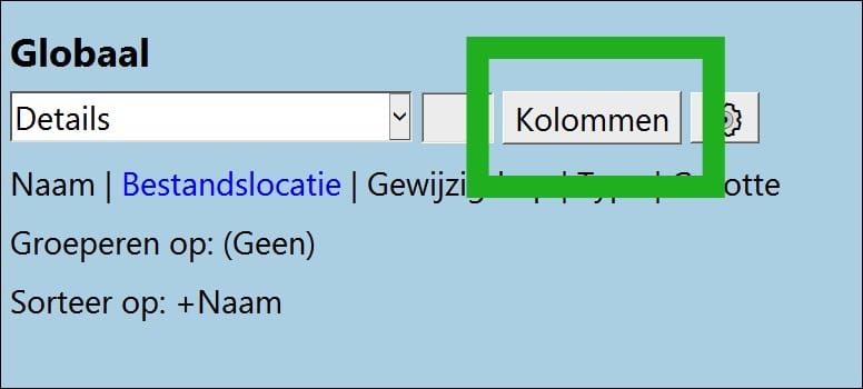 Kolommen instellen