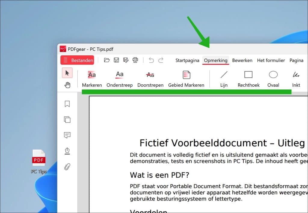 Opmerkingen en markeringen toevoegen