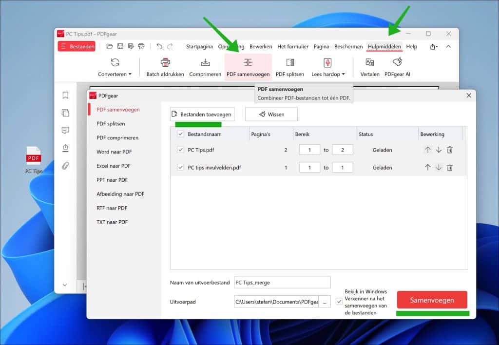 PDF-bestanden samenvoegen