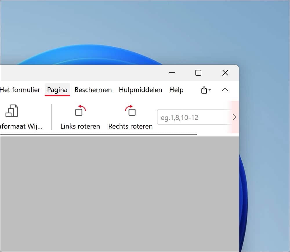 Pagina roteren