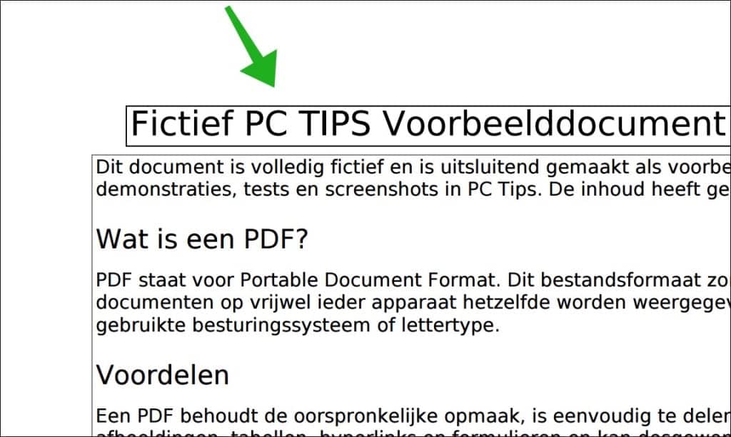 Tekst aanpassen in PDF
