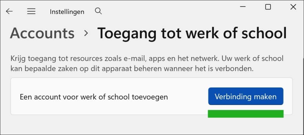 Verbinding maken
