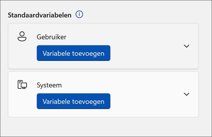 standaardvariabelen