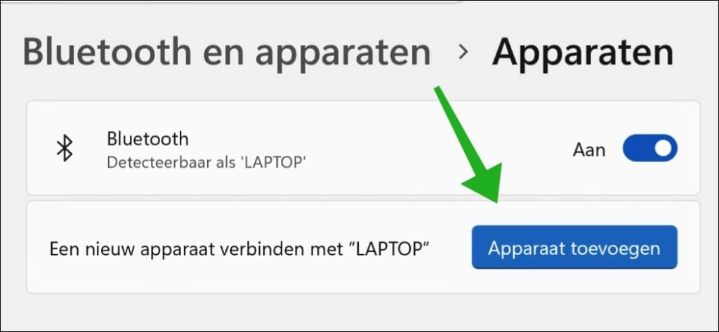 Apparaat toevoegen