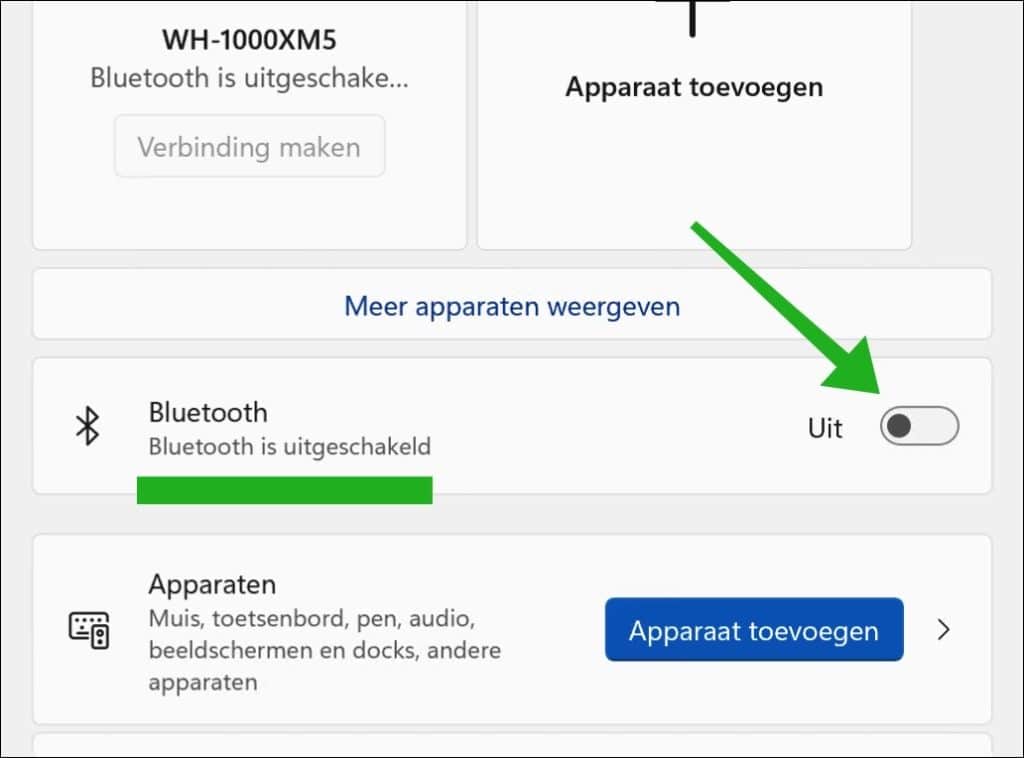 Bluetooth uitschakelen