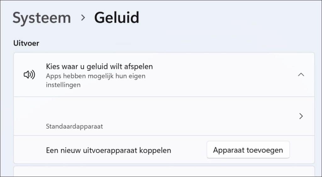 Kies waar u geluid wilt afspelen