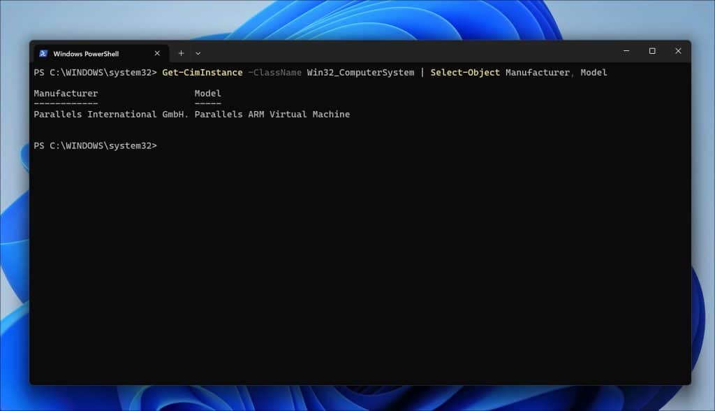 Merk en model van de computer opvragen