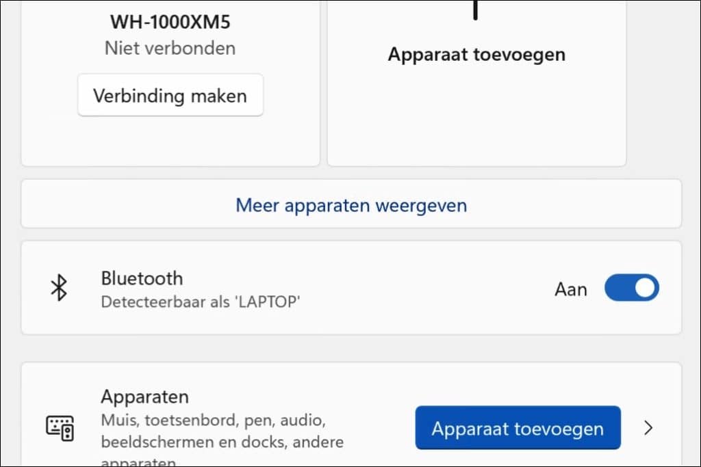 Schakel Bluetooth daarna opnieuw in