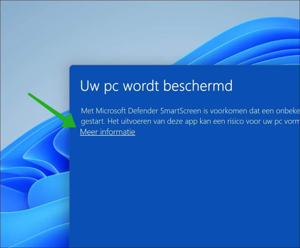 SmartScreen meer informatie