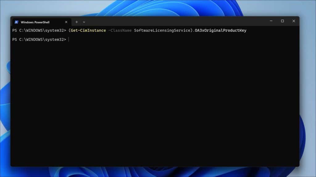Windows productcode opvragen