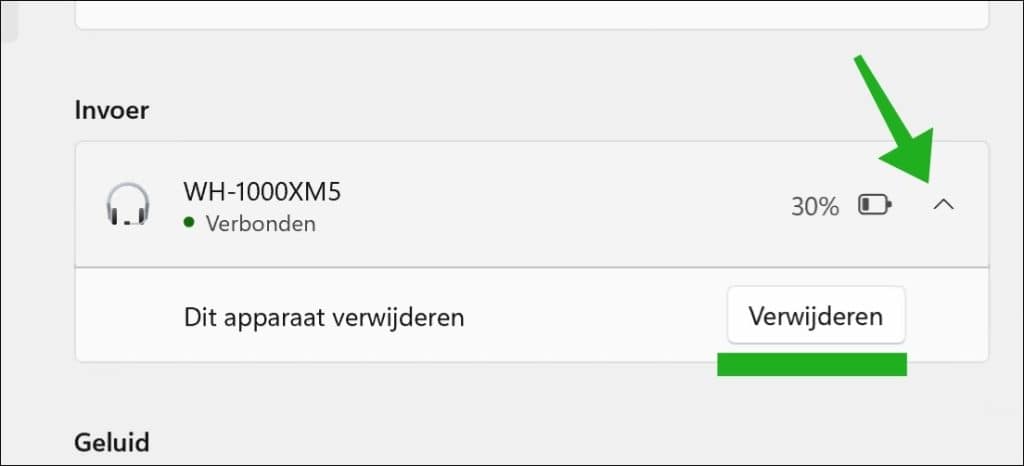 bluetooth apparaat verwijderen