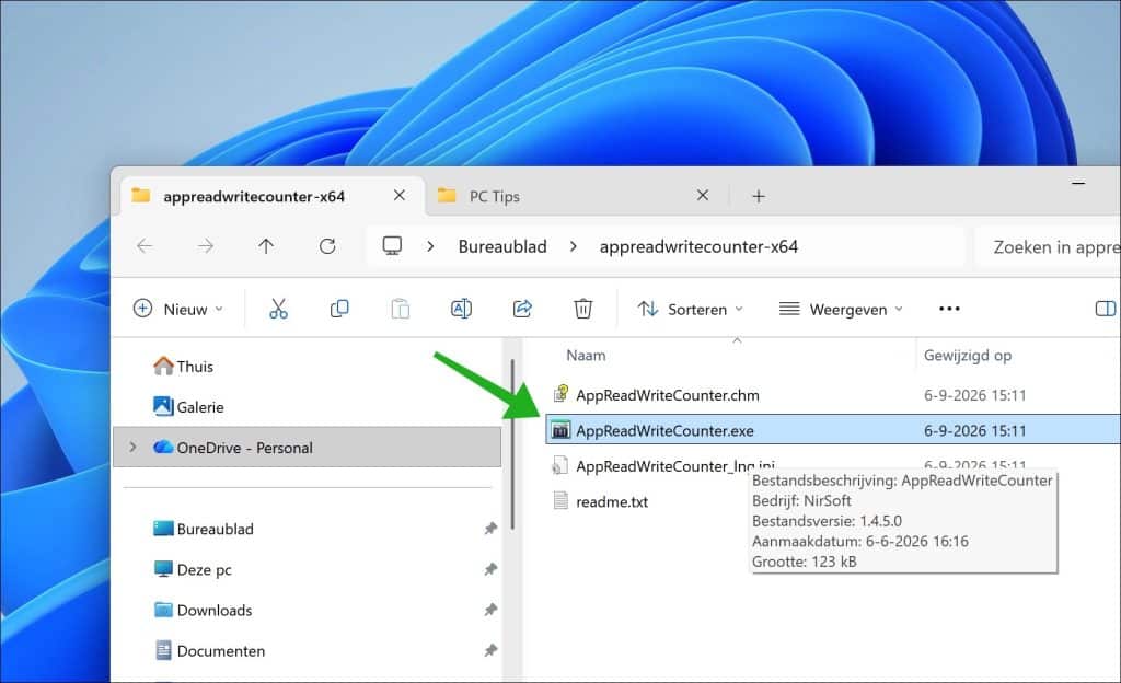 AppReadWriteCounter downloaden en openen