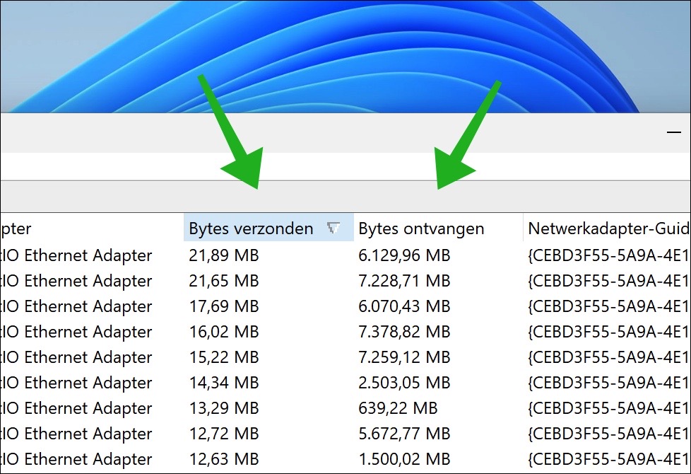 Apps met het meeste internetverbruik vinden