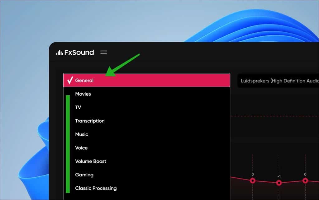 Geluid snel verbeteren met een vooraf ingesteld geluidsprofiel