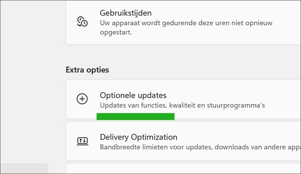 Optionele updates installeren