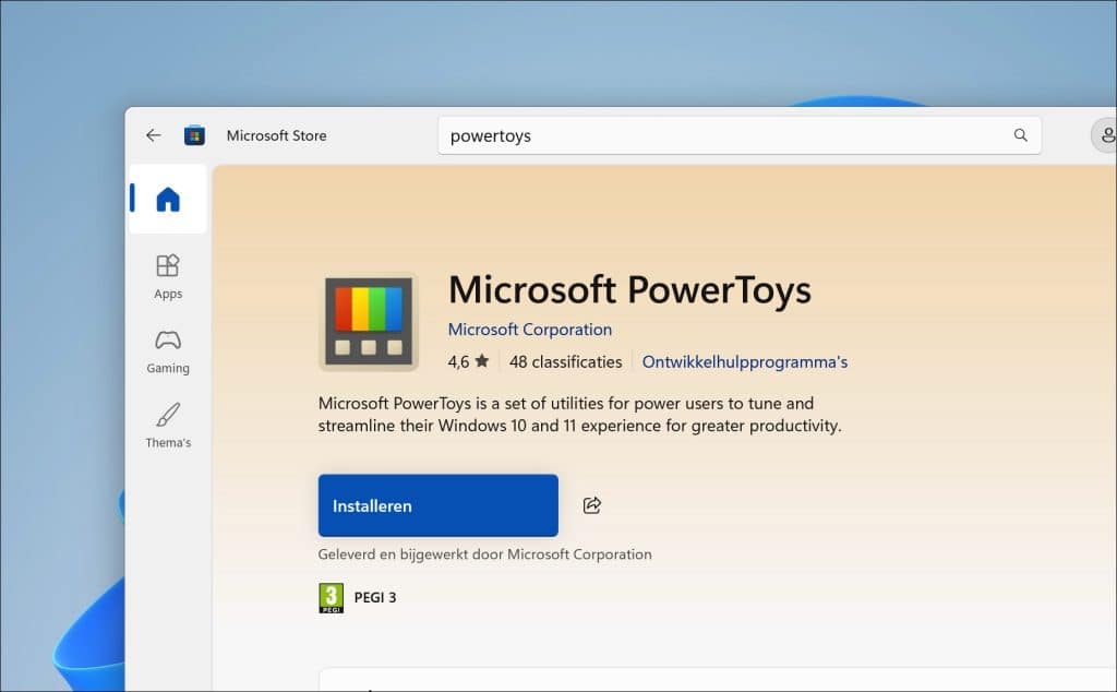 Powertoys downloaden en installeren