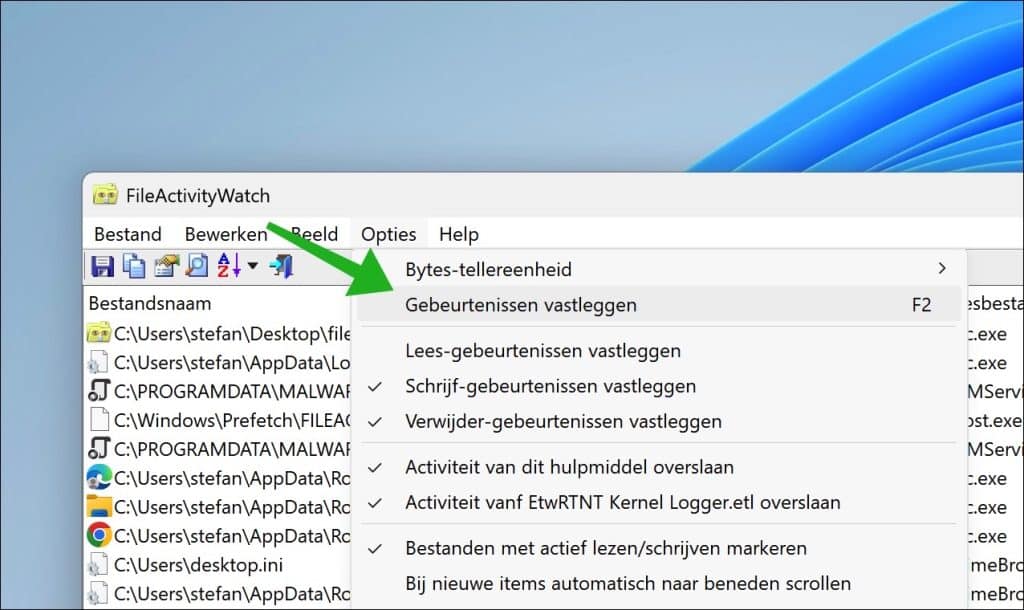Vastleggen tijdelijk pauzeren