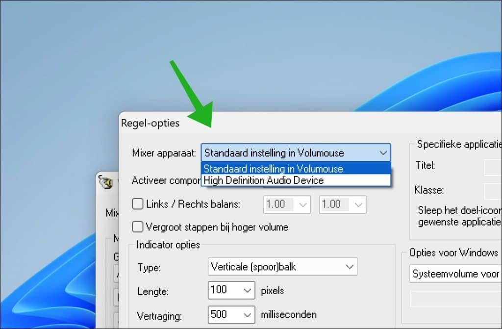 Volume van ander audioapparaat aanpassen
