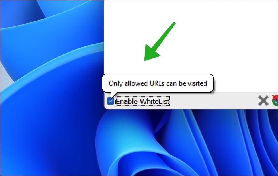 Alleen bepaalde websites toestaan
