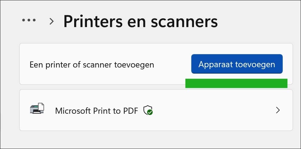 Apparaat toevoegen