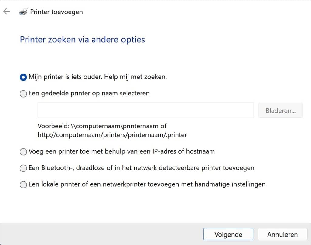 Printer toevoegen