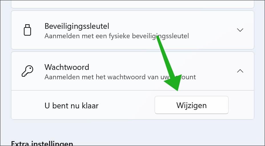 Wachtwoord wijzigen