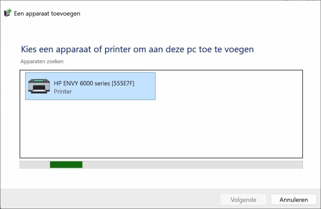een bluetooth of draadloze printer toevoegen in het netwerk