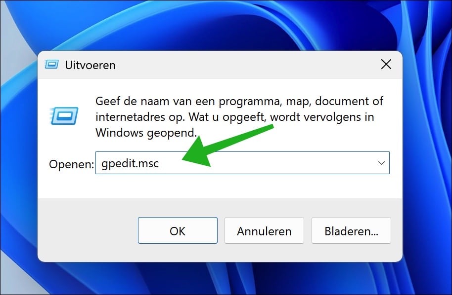 gpedit openen