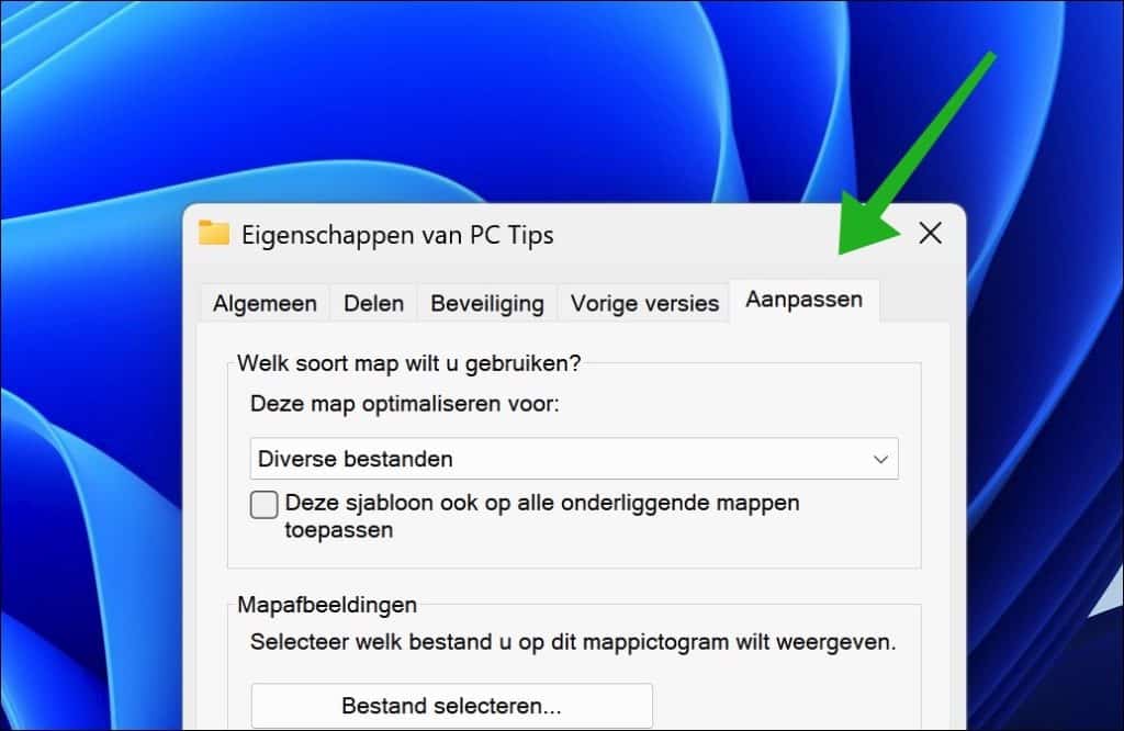 map aanpassen