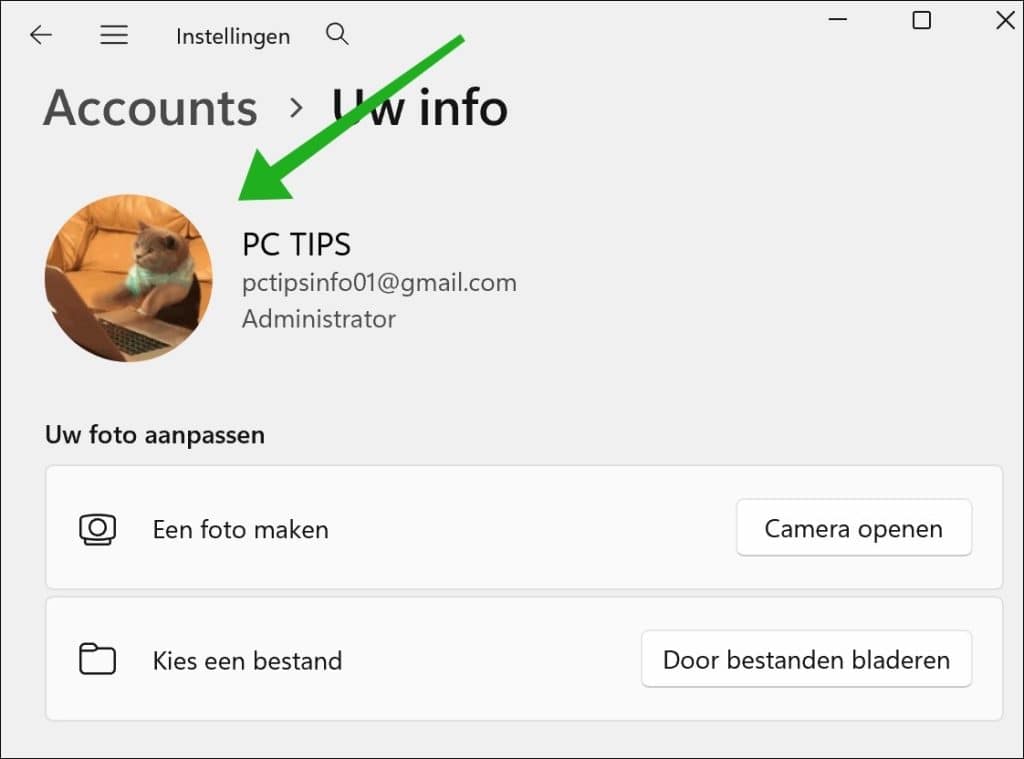 nieuwe profielafbeelding
